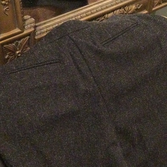 Dark heathered gray trousers, slimming flat front - Picture 4 of 7